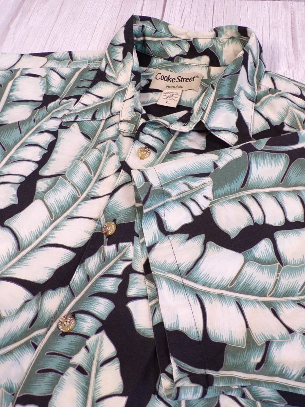 Vintage Cooke Street Honolulu Cotton Hawaiian Camp Shirt - Men's L